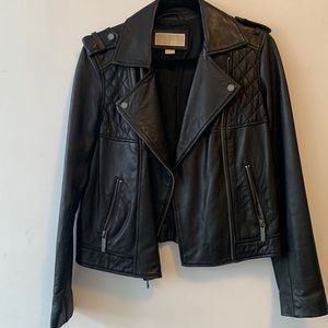 MICHAEL Michael Kors Leather Jacket Black SZ M Gently Worn